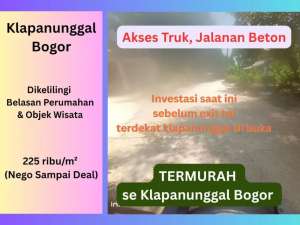 Super Strategis Tanah 1,4 Ha Klapanunggal BogorDekat Tol, Cileungsi, Bekasi, SentulCibubur, Legalitas AJB Resmi lokasi di Jakarta Timur, tersedia melalui melalui situs Olx