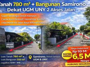 Tanah 780 mBangunan Samirono Dekat UGM UNY 2 Akses Jalan lokasi di Yogyakarta Kota, tersedia melalui melalui situs Olx