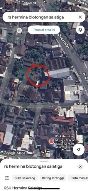 Tanah 800 meter dari RS Hermina Salatiga lokasi di Salatiga Kota, tersedia melalui melalui situs Olx