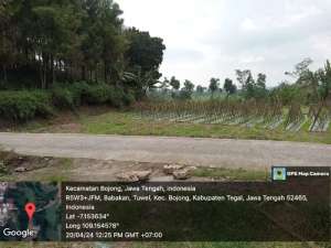 Tanah Dekat Objek wisata Guci Tegal Jawa Tengah lokasi di Tegal Kab., tersedia melalui melalui situs Olx