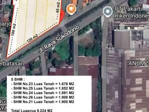 Tanah di Jl. Raya Sukodono - Gedangan, Sidoarjo lokasi di Sidoarjo  Kab., tersedia melalui melalui situs Olx