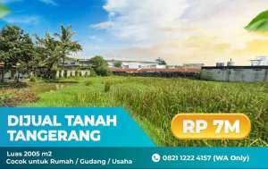 Tanah di Tangerang - CukanggalihJalan Padat KaryaPanongan lokasi di Tangerang Kab., tersedia melalui melalui situs Olx