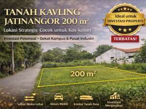 Tanah Jatinangor 200 mLokasi Tenang, Potensi Kosan Tinggi lokasi di Sumedang Kab., tersedia melalui melalui situs Olx