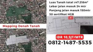 Tanah Kavling 4ha Utk Perumahan Dekat Kelapa Gading Area Cakung lokasi di Bekasi Kota, tersedia melalui melalui situs Olx