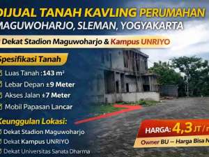 Tanah Kavling Dalam Perumahan Maguwoharjo SlemanDekat StadionKampus lokasi di Sleman Kab., tersedia melalui melalui situs Olx