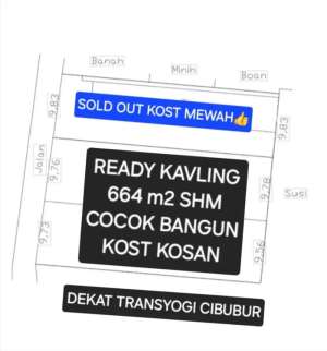 TANAH KAVLING MURAH DEKAT TRANSYOGI CIBUBUR COCOK BANGUN KOST KOSAN lokasi di Bekasi Kota, tersedia melalui melalui situs Olx