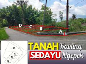 Tanah Kavling MURAH Jogja Ngepek,Sedayu mulai Lt 154 m2 ld 9 m SHM lokasi di Bantul Kab., tersedia melalui melalui situs Olx