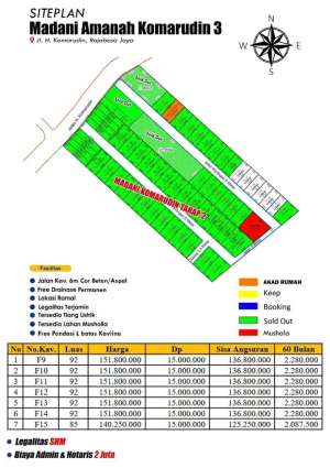 TANAH KAVLING PINGGIR JALAN UTAMA KOMARUDIN RAJABASA SIAP BANGUN lokasi di Bandar Lampung Kota, tersedia melalui melalui situs Olx