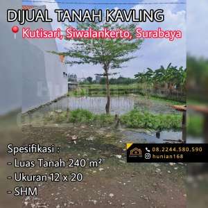 Tanah Kavling Rumah Kost Raya Kutisari Siwalankerto Surabaya UKP Petra lokasi di Surabaya Kota, tersedia melalui melalui situs Olx