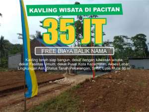 Tanah kavling wisata lokasi di Pacitan Kab., tersedia melalui melalui situs Olx