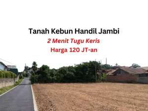 Tanah Kebun Handil Kota Jambi 200 m2 lokasi di Jambi Kota, tersedia melalui melalui situs Olx