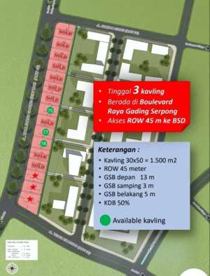 TANAH KOMERSIL AREA PREMIUM DI GADING SERPONG DI JAMIN MURAH BANGET lokasi di Tangerang Kab., tersedia melalui melalui situs Olx