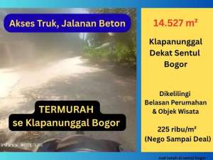 Tanah Murah Klapanunggal Bogor TimurDekat Sentul City, Bebas Banjir, Cocok HunianKavling Investasi lokasi di Bogor Kab., tersedia melalui melalui situs Olx