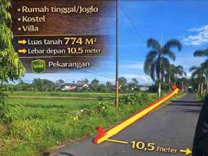 Tanah Pekarangan Strategis Wedomartani SlemanAkses Aspal, SHM, Cocok VillaKost lokasi di Sleman Kab., tersedia melalui melalui situs Olx