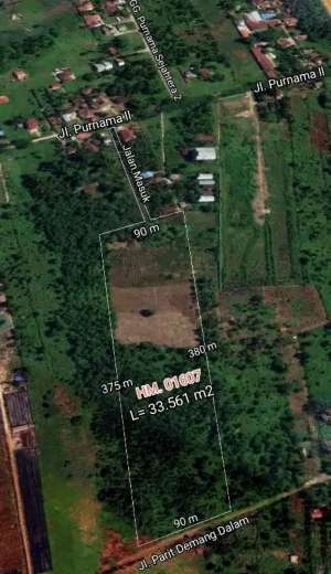 Tanah Purnama L90xP375 lokasi di Pontianak Kota, tersedia melalui melalui situs Olx