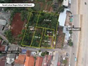 Tanah Samping Tol Andara Depok lokasi di Depok Kota, tersedia melalui melalui situs Olx