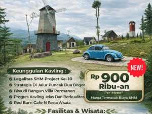 TANAH SHM MURAH DEKAT JAKARTA DIJALUR WISATA BOGOR lokasi di Bogor Kab., tersedia melalui melalui situs Olx