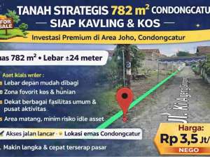 TANAH STRATEGIS 782 m CONDONGCATURSIAP KAVLINGKOS lokasi di Sleman Kab., tersedia melalui melalui situs Olx