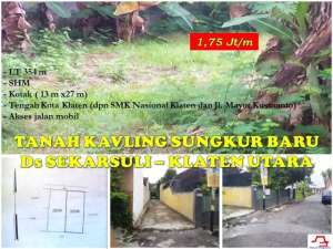 Tanah Tengah Kota Klaten, Sungkur Baru, Desa Sekarsuli Klaten Utara lokasi di Klaten Kab., tersedia melalui melalui situs Olx