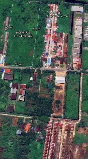Tanah Tepi Jalan 28 Oktober 90x272 lokasi di Pontianak Kota, tersedia melalui melalui situs Olx