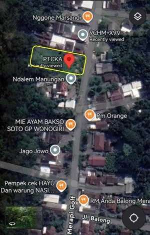 Tanah Tepi Jalan Raya Cangkringan 065872 -jd2506 lokasi di Sleman Kab., tersedia melalui melalui situs Olx