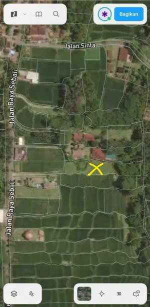 Tanah View Sawah Lingkungan Villa di Ubud lokasi di Gianyar Kab., tersedia melalui melalui situs Olx