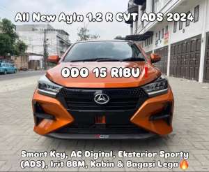 Jual bekas TDP 11 JUTA Daihatsu All New Ayla 1.2 R CVT ADS Orange 2024,lokasi di Medan Kota