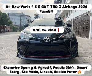 Jual bekas TDP 25 JUTA Toyota All New Yaris 1.5 S CVT TRD Hitam 2020,lokasi di Medan Kota