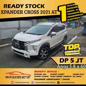 Jual bekas TDP 5 Jt Angs Termurah All New Xpander Cross 2021 Matic Putih Low Km,lokasi di Jakarta Selatan