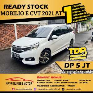 Jual bekas TDP 5 Jt Angs Termurah Mobilio E CVT 2021 Matic Putih Low Km Like New,lokasi di Jakarta Selatan