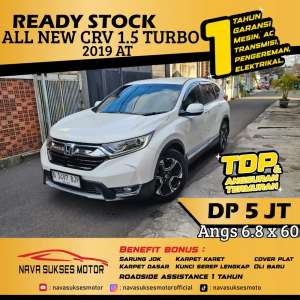 Jual bekas TDP 5 Jt Angs Termurah All New CRV Turbo 1.5 2019 Matic Putih Low Km,lokasi di Jakarta Selatan