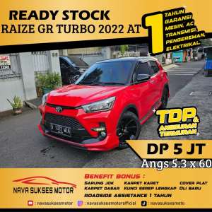 Jual bekas TDP 5 Jt Angs Termurah Toyota Raize GR Two Tone 2022 Matic Merah LowKm,lokasi di Jakarta Selatan
