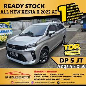 Jual bekas TDP 5Jt Angs Termurah All New Xenia R 2022 Matic Silver Low Km LikeNew,lokasi di Jakarta Selatan