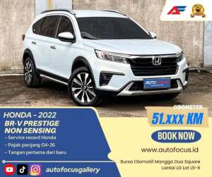 Jual bekas Tdp10JT Honda BRV Prestige 1.5 Non sensing AT Putih 2022,lokasi di Depok Kota