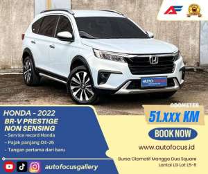 Jual bekas TDP10JT Honda New BRV Prestige 1.5 Non sensing AT Putih 2022,lokasi di Bogor Kab.