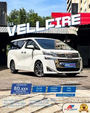 Jual bekas Tdp30JT Toyota Vellfire 2.5 G AT Putih Metalik 2019,lokasi di Jakarta Selatan