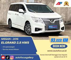 Jual bekas TDP55JT Nissan Elgrand HWS 2.5 AT Putih metalik 2016 Low Km,lokasi di Jakarta Timur