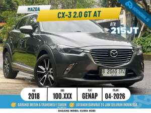 Jual bekas TERMURAHCX3 2.0 GT AT 2018 SIAP PAKAI,lokasi di Jakarta Selatan