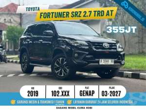 Jual bekas TERMURAHFORTUNER 2.7 SRZ TRD BENSIN AT 2019 SIAP PAKAI,lokasi di Bekasi Kota