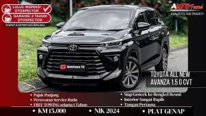 Jual bekas Toyota All New Avanza 1.5 G CVT AT Black On Black NIK 2024,lokasi di Jakarta Barat