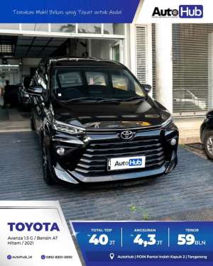 Jual bekas Toyota All New Avanza G CVT 2022 Hitam,lokasi di Tangerang Kab.