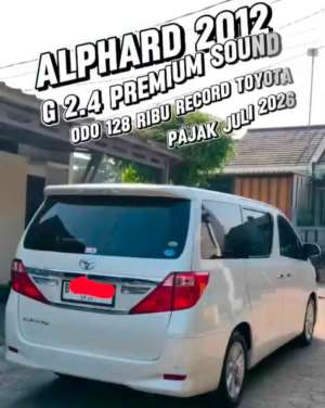 Jual bekas Toyota Alphard 2012 Bensin,lokasi di Jakarta Timur