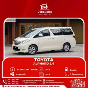Jual bekas TOYOTA ALPHARD 2.4 AT KM LOW,lokasi di Balikpapan Kota