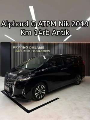 Jual bekas Toyota Alphard 2.5 G ATPM 2020 Hitam Km14rb Nik 2019,lokasi di Jakarta Utara