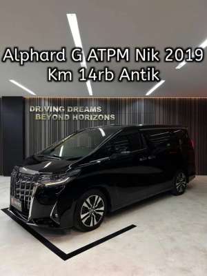 Jual bekas Toyota Alphard 2.5 G ATPM 2019 Hitam Km14rb B2275PKM,lokasi di Jakarta Selatan