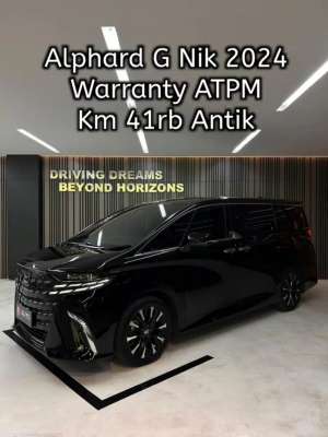 Jual bekas Toyota Alphard 2.5 G Bensin AT Nik 2024 Hitam Km41rb mdl 2023 AD86JS,lokasi di Jakarta Pusat