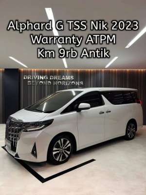 Jual bekas Toyota Alphard 2.5 G TSS ATPM 2023 Putih Km9rb D252XIP,lokasi di Jakarta Barat