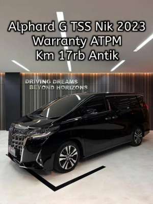Jual bekas Toyota Alphard 2.5 G TSS ATPM 2023 Hitam Km17rb B284NAJ,lokasi di Jakarta Utara