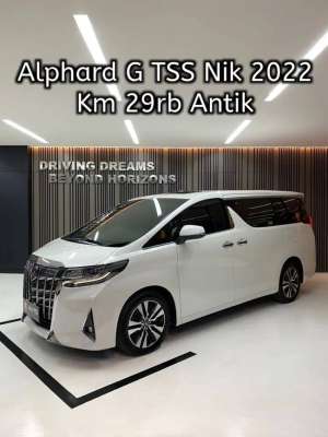Jual bekas Toyota Alphard 2.5 G TSS ATPM 2022 Putih Km29rb B2232PR,lokasi di Jakarta Barat