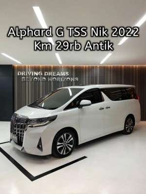Jual bekas Toyota Alphard 2.5 G TSS ATPM 2023 Putih Km29rb Nik 2022 B2232PR,lokasi di Jakarta Pusat